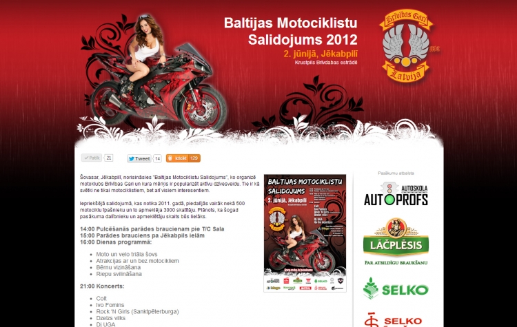 Baltijas Motociklistu Salidojums 2012